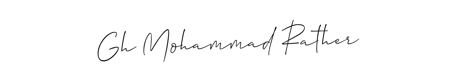 This is the best signature style for the Gh Mohammad Rather name. Also you like these signature font (Allison_Script). Mix name signature. Gh Mohammad Rather signature style 2 images and pictures png