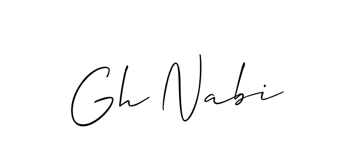 Design your own signature with our free online signature maker. With this signature software, you can create a handwritten (Allison_Script) signature for name Gh Nabi. Gh Nabi signature style 2 images and pictures png