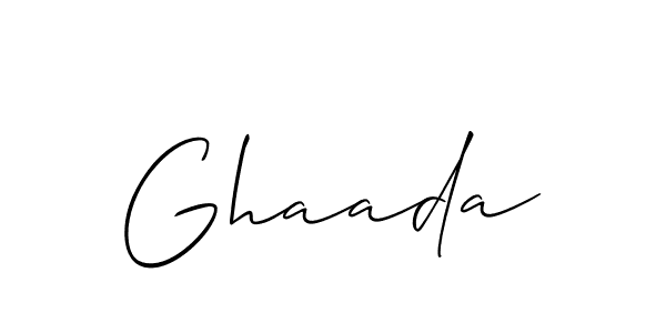 The best way (Allison_Script) to make a short signature is to pick only two or three words in your name. The name Ghaada include a total of six letters. For converting this name. Ghaada signature style 2 images and pictures png