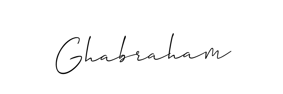 It looks lik you need a new signature style for name Ghabraham. Design unique handwritten (Allison_Script) signature with our free signature maker in just a few clicks. Ghabraham signature style 2 images and pictures png