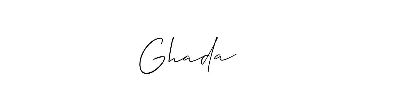 Also You can easily find your signature by using the search form. We will create Ghadaغادة name handwritten signature images for you free of cost using Allison_Script sign style. Ghadaغادة signature style 2 images and pictures png