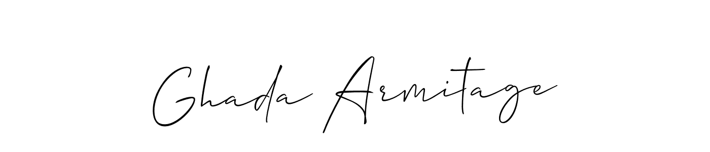 It looks lik you need a new signature style for name Ghada Armitage. Design unique handwritten (Allison_Script) signature with our free signature maker in just a few clicks. Ghada Armitage signature style 2 images and pictures png