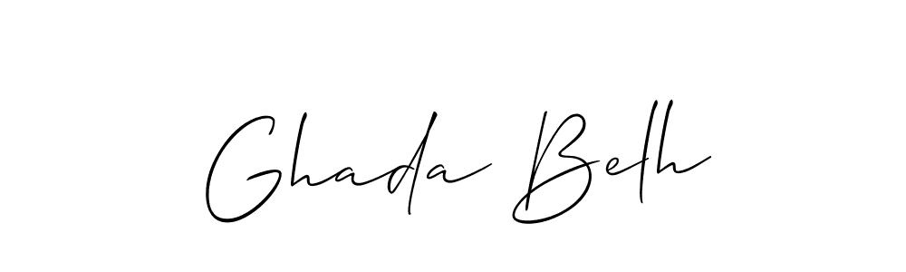 How to make Ghada Belh name signature. Use Allison_Script style for creating short signs online. This is the latest handwritten sign. Ghada Belh signature style 2 images and pictures png