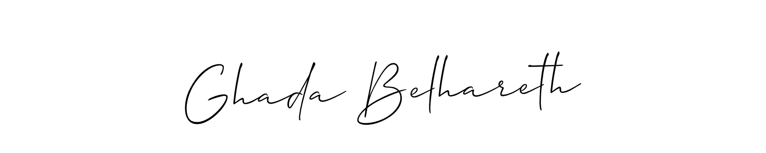 Check out images of Autograph of Ghada Belhareth name. Actor Ghada Belhareth Signature Style. Allison_Script is a professional sign style online. Ghada Belhareth signature style 2 images and pictures png