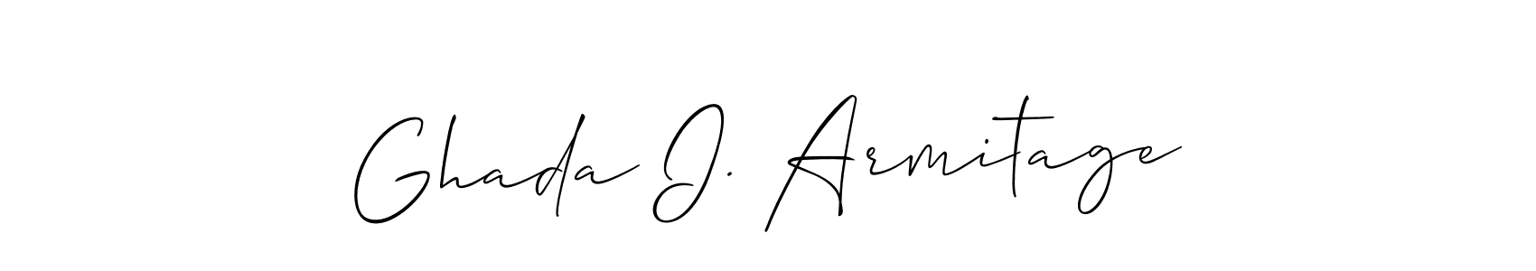 Ghada I. Armitage stylish signature style. Best Handwritten Sign (Allison_Script) for my name. Handwritten Signature Collection Ideas for my name Ghada I. Armitage. Ghada I. Armitage signature style 2 images and pictures png