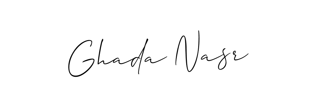 Make a short Ghada Nasr signature style. Manage your documents anywhere anytime using Allison_Script. Create and add eSignatures, submit forms, share and send files easily. Ghada Nasr signature style 2 images and pictures png