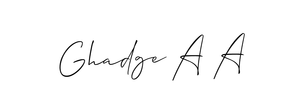 Make a short Ghadge A A signature style. Manage your documents anywhere anytime using Allison_Script. Create and add eSignatures, submit forms, share and send files easily. Ghadge A A signature style 2 images and pictures png