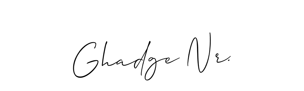 Also You can easily find your signature by using the search form. We will create Ghadge Nr. name handwritten signature images for you free of cost using Allison_Script sign style. Ghadge Nr. signature style 2 images and pictures png