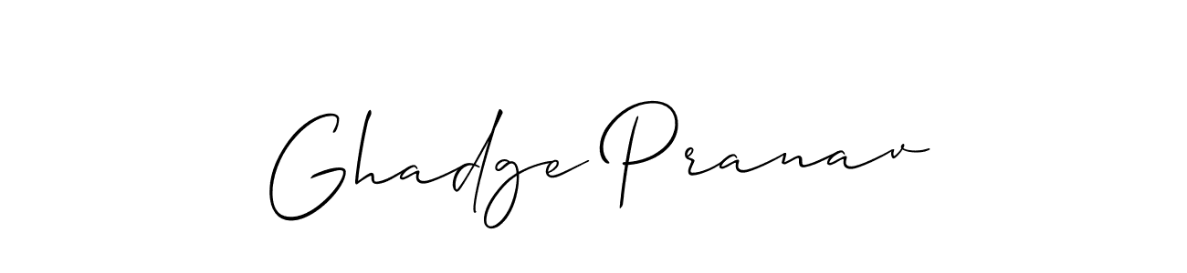 Create a beautiful signature design for name Ghadge Pranav. With this signature (Allison_Script) fonts, you can make a handwritten signature for free. Ghadge Pranav signature style 2 images and pictures png