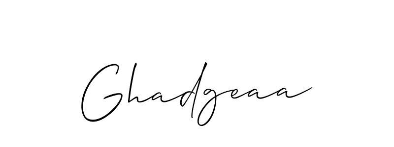 The best way (Allison_Script) to make a short signature is to pick only two or three words in your name. The name Ghadgeaa include a total of six letters. For converting this name. Ghadgeaa signature style 2 images and pictures png