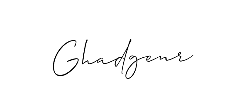 if you are searching for the best signature style for your name Ghadgenr. so please give up your signature search. here we have designed multiple signature styles  using Allison_Script. Ghadgenr signature style 2 images and pictures png