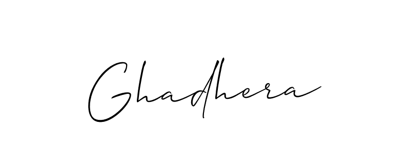 Ghadhera stylish signature style. Best Handwritten Sign (Allison_Script) for my name. Handwritten Signature Collection Ideas for my name Ghadhera. Ghadhera signature style 2 images and pictures png