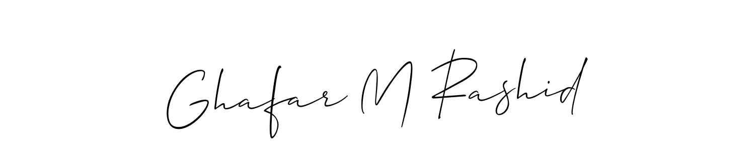 How to make Ghafar M Rashid signature? Allison_Script is a professional autograph style. Create handwritten signature for Ghafar M Rashid name. Ghafar M Rashid signature style 2 images and pictures png