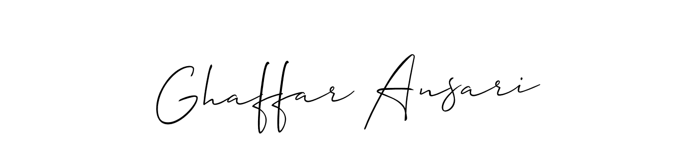 The best way (Allison_Script) to make a short signature is to pick only two or three words in your name. The name Ghaffar Ansari include a total of six letters. For converting this name. Ghaffar Ansari signature style 2 images and pictures png