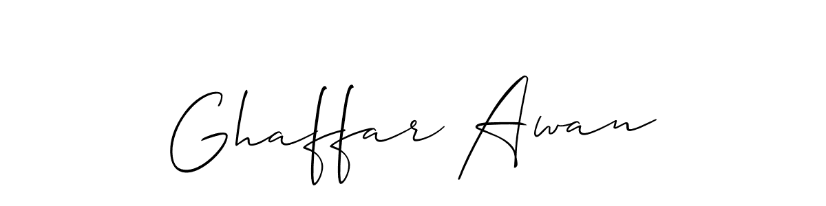 Design your own signature with our free online signature maker. With this signature software, you can create a handwritten (Allison_Script) signature for name Ghaffar Awan. Ghaffar Awan signature style 2 images and pictures png