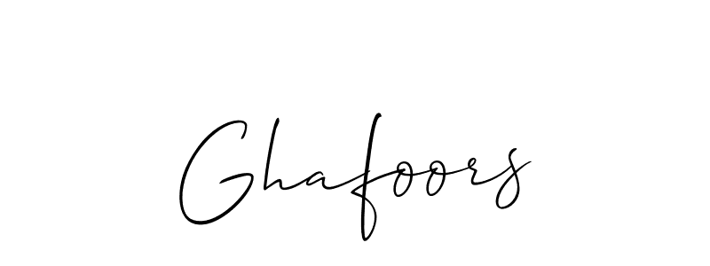 Also we have Ghafoors name is the best signature style. Create professional handwritten signature collection using Allison_Script autograph style. Ghafoors signature style 2 images and pictures png