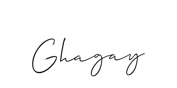 Design your own signature with our free online signature maker. With this signature software, you can create a handwritten (Allison_Script) signature for name Ghagay. Ghagay signature style 2 images and pictures png