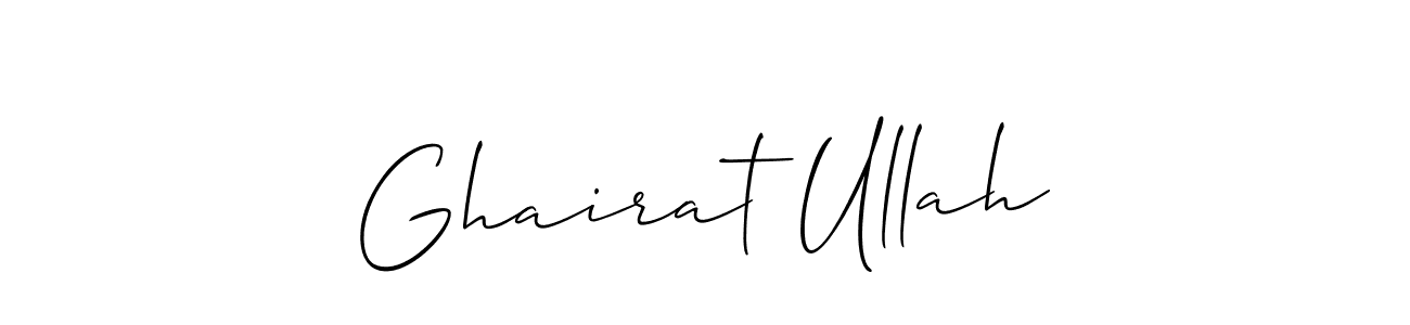 Create a beautiful signature design for name Ghairat Ullah. With this signature (Allison_Script) fonts, you can make a handwritten signature for free. Ghairat Ullah signature style 2 images and pictures png