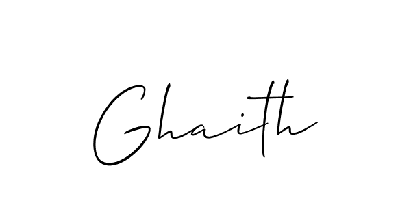 Ghaith stylish signature style. Best Handwritten Sign (Allison_Script) for my name. Handwritten Signature Collection Ideas for my name Ghaith. Ghaith signature style 2 images and pictures png