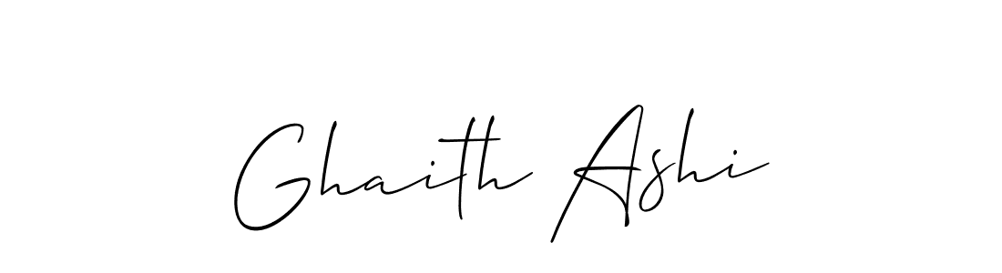 How to make Ghaith Ashi signature? Allison_Script is a professional autograph style. Create handwritten signature for Ghaith Ashi name. Ghaith Ashi signature style 2 images and pictures png