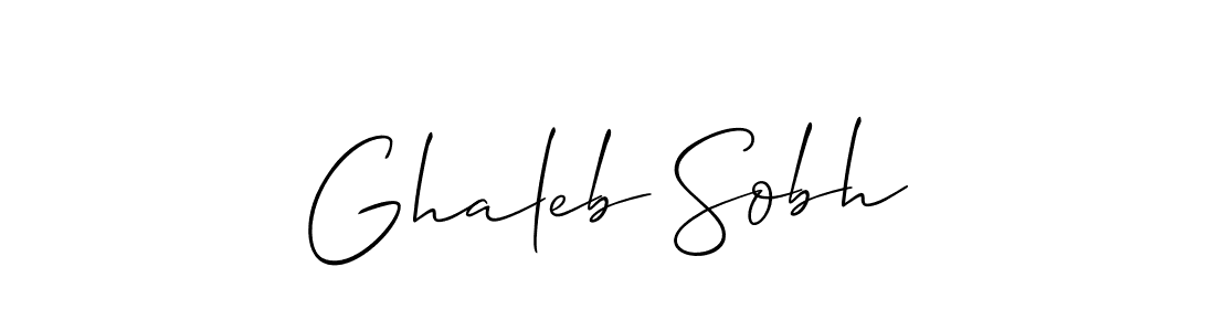 Make a short Ghaleb Sobh signature style. Manage your documents anywhere anytime using Allison_Script. Create and add eSignatures, submit forms, share and send files easily. Ghaleb Sobh signature style 2 images and pictures png