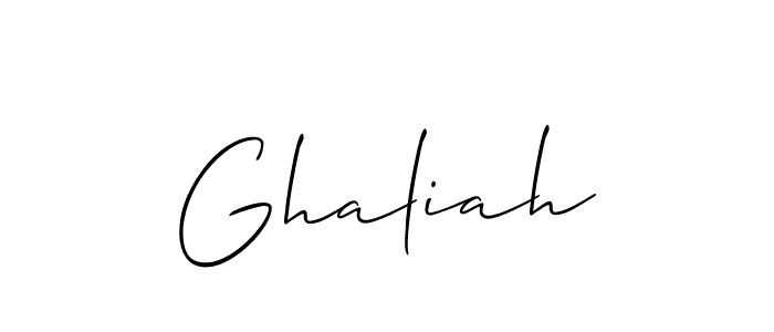 Ghaliah stylish signature style. Best Handwritten Sign (Allison_Script) for my name. Handwritten Signature Collection Ideas for my name Ghaliah. Ghaliah signature style 2 images and pictures png