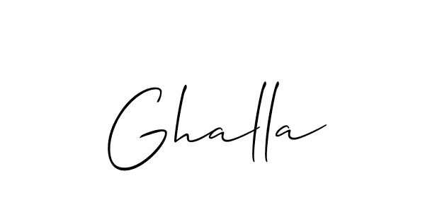 Best and Professional Signature Style for Ghalla. Allison_Script Best Signature Style Collection. Ghalla signature style 2 images and pictures png