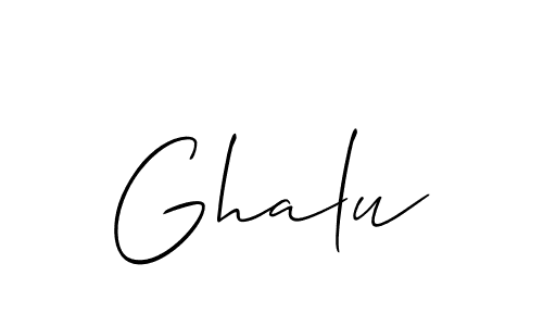 Similarly Allison_Script is the best handwritten signature design. Signature creator online .You can use it as an online autograph creator for name Ghalu. Ghalu signature style 2 images and pictures png