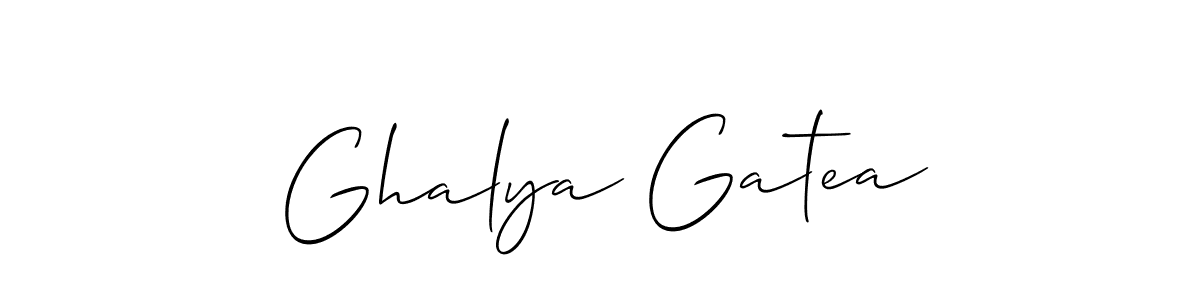 How to Draw Ghalya Gatea signature style? Allison_Script is a latest design signature styles for name Ghalya Gatea. Ghalya Gatea signature style 2 images and pictures png