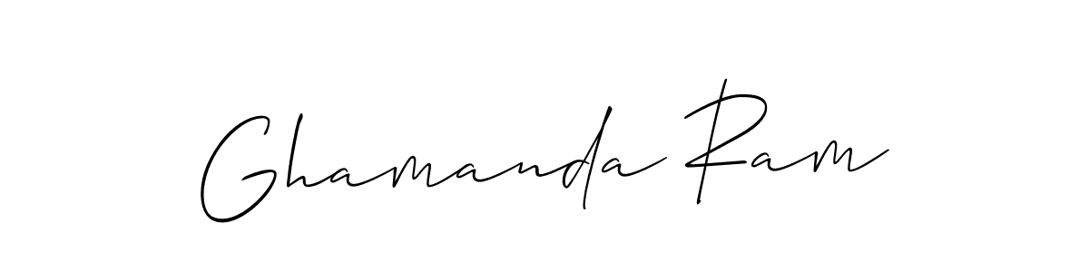 Make a beautiful signature design for name Ghamanda Ram. With this signature (Allison_Script) style, you can create a handwritten signature for free. Ghamanda Ram signature style 2 images and pictures png