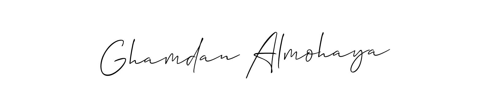 Ghamdan Almohaya stylish signature style. Best Handwritten Sign (Allison_Script) for my name. Handwritten Signature Collection Ideas for my name Ghamdan Almohaya. Ghamdan Almohaya signature style 2 images and pictures png