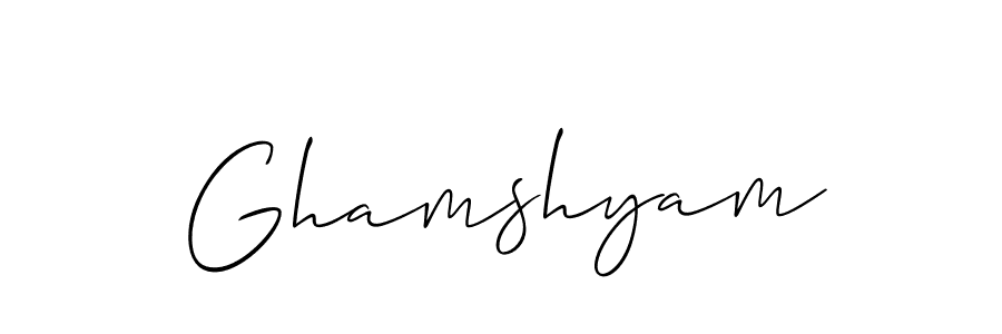Make a beautiful signature design for name Ghamshyam. Use this online signature maker to create a handwritten signature for free. Ghamshyam signature style 2 images and pictures png