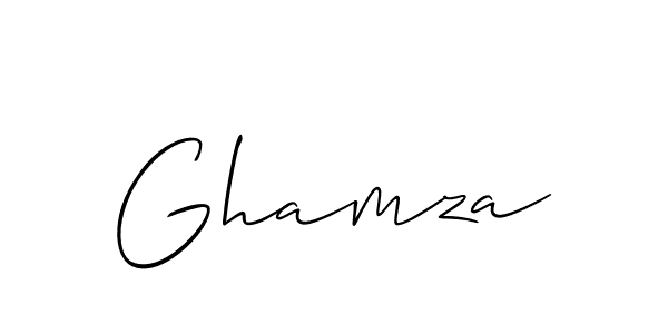 Also we have Ghamza name is the best signature style. Create professional handwritten signature collection using Allison_Script autograph style. Ghamza signature style 2 images and pictures png