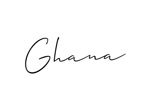 Make a beautiful signature design for name Ghana. With this signature (Allison_Script) style, you can create a handwritten signature for free. Ghana signature style 2 images and pictures png