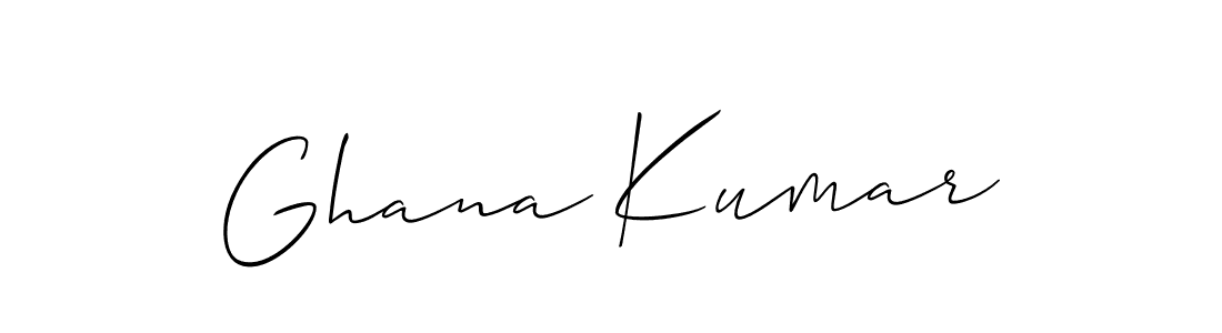 Use a signature maker to create a handwritten signature online. With this signature software, you can design (Allison_Script) your own signature for name Ghana Kumar. Ghana Kumar signature style 2 images and pictures png