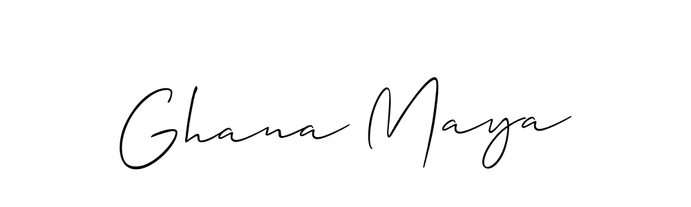 How to make Ghana Maya signature? Allison_Script is a professional autograph style. Create handwritten signature for Ghana Maya name. Ghana Maya signature style 2 images and pictures png