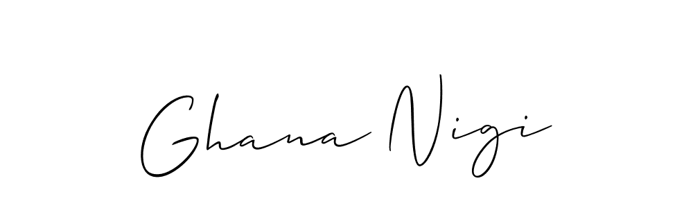 The best way (Allison_Script) to make a short signature is to pick only two or three words in your name. The name Ghana Nigi include a total of six letters. For converting this name. Ghana Nigi signature style 2 images and pictures png