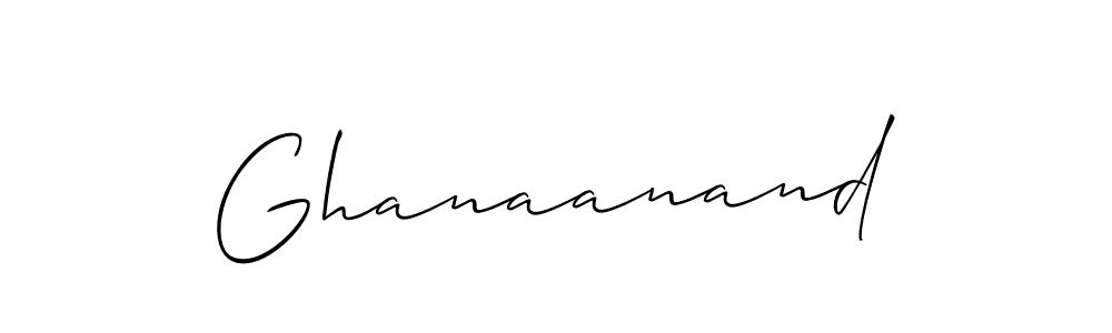 Design your own signature with our free online signature maker. With this signature software, you can create a handwritten (Allison_Script) signature for name Ghanaanand. Ghanaanand signature style 2 images and pictures png