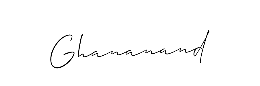 if you are searching for the best signature style for your name Ghananand. so please give up your signature search. here we have designed multiple signature styles  using Allison_Script. Ghananand signature style 2 images and pictures png