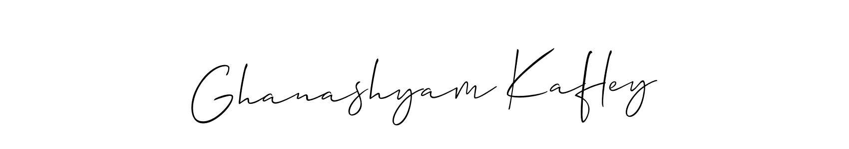 Design your own signature with our free online signature maker. With this signature software, you can create a handwritten (Allison_Script) signature for name Ghanashyam Kafley. Ghanashyam Kafley signature style 2 images and pictures png