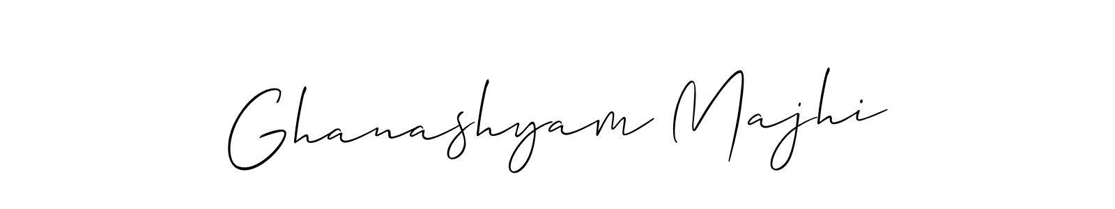 You should practise on your own different ways (Allison_Script) to write your name (Ghanashyam Majhi) in signature. don't let someone else do it for you. Ghanashyam Majhi signature style 2 images and pictures png