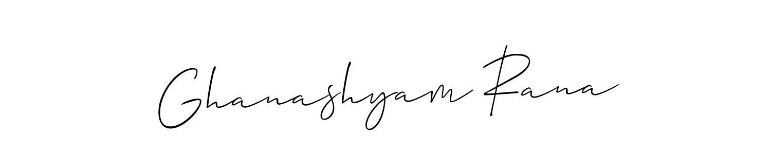 Make a short Ghanashyam Rana signature style. Manage your documents anywhere anytime using Allison_Script. Create and add eSignatures, submit forms, share and send files easily. Ghanashyam Rana signature style 2 images and pictures png