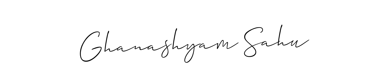 Use a signature maker to create a handwritten signature online. With this signature software, you can design (Allison_Script) your own signature for name Ghanashyam Sahu. Ghanashyam Sahu signature style 2 images and pictures png