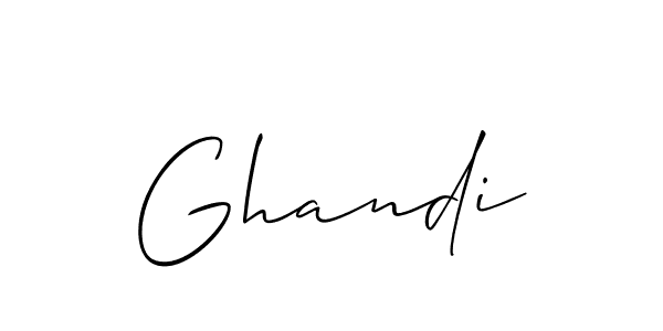 How to make Ghandi signature? Allison_Script is a professional autograph style. Create handwritten signature for Ghandi name. Ghandi signature style 2 images and pictures png