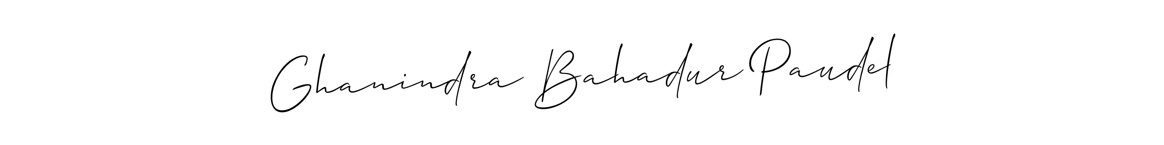 Similarly Allison_Script is the best handwritten signature design. Signature creator online .You can use it as an online autograph creator for name Ghanindra Bahadur Paudel. Ghanindra Bahadur Paudel signature style 2 images and pictures png