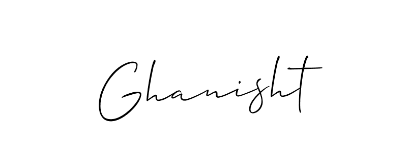 How to Draw Ghanisht signature style? Allison_Script is a latest design signature styles for name Ghanisht. Ghanisht signature style 2 images and pictures png