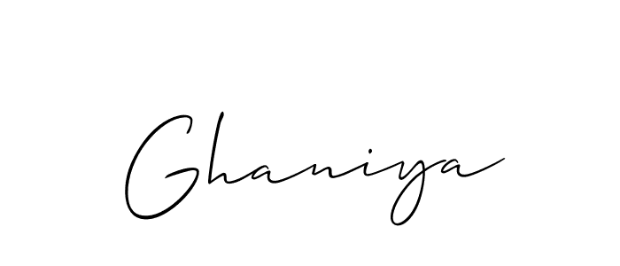 You should practise on your own different ways (Allison_Script) to write your name (Ghaniya) in signature. don't let someone else do it for you. Ghaniya signature style 2 images and pictures png
