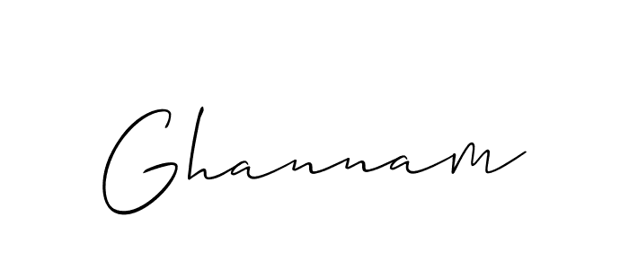 Create a beautiful signature design for name Ghannam. With this signature (Allison_Script) fonts, you can make a handwritten signature for free. Ghannam signature style 2 images and pictures png