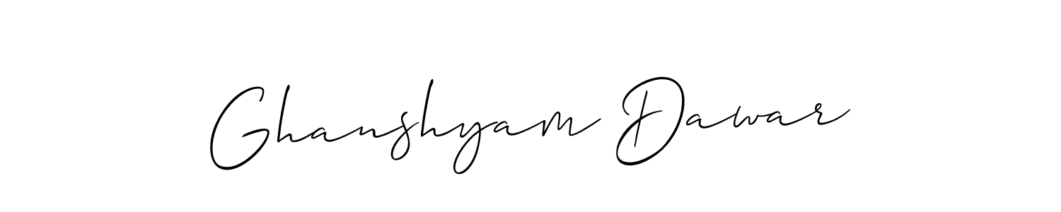if you are searching for the best signature style for your name Ghanshyam Dawar. so please give up your signature search. here we have designed multiple signature styles  using Allison_Script. Ghanshyam Dawar signature style 2 images and pictures png