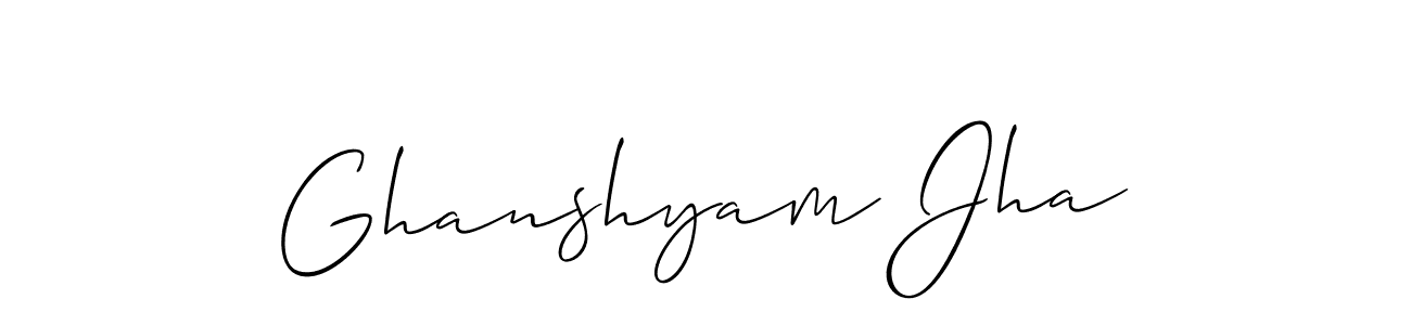 Make a beautiful signature design for name Ghanshyam Jha. Use this online signature maker to create a handwritten signature for free. Ghanshyam Jha signature style 2 images and pictures png